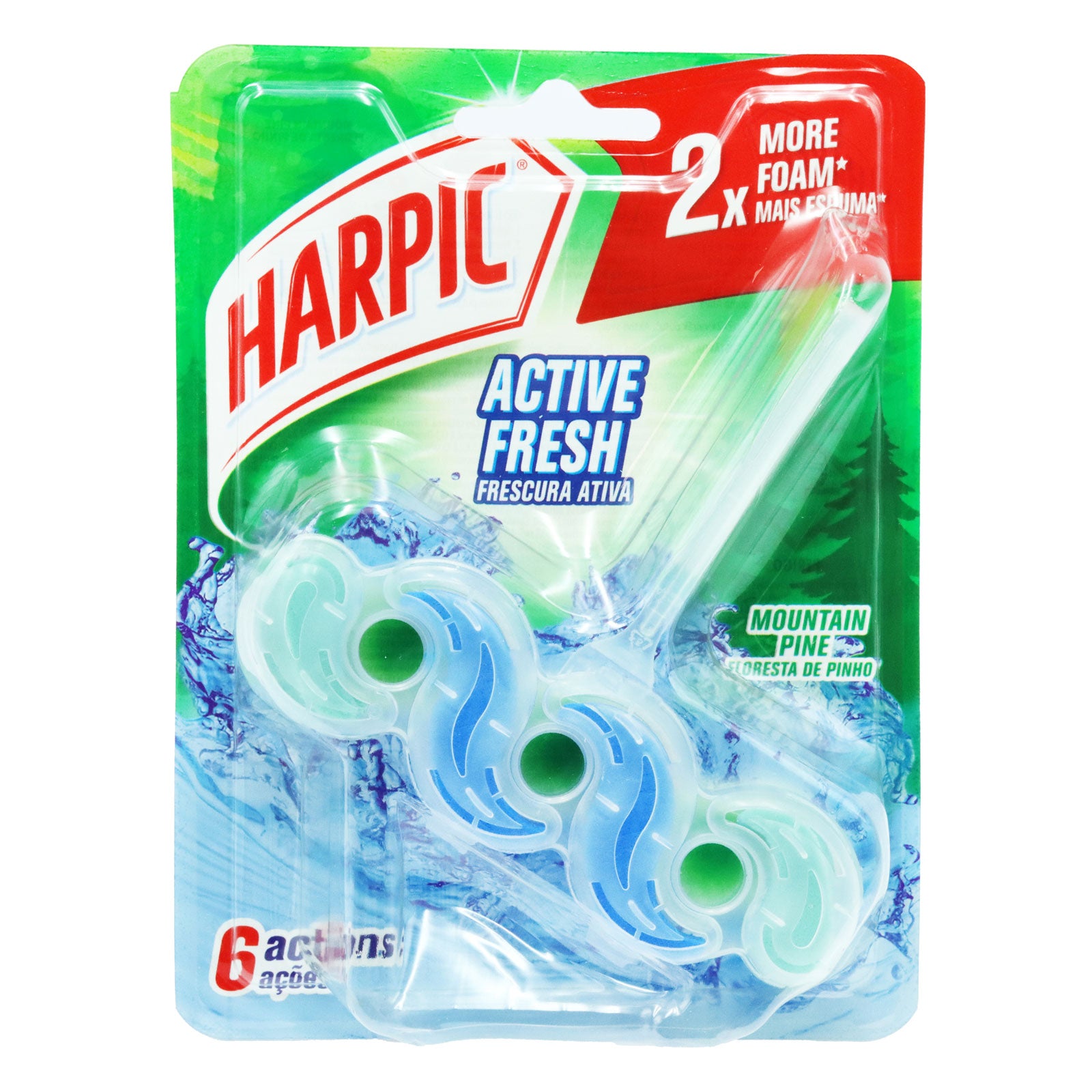 Harpic Active Rim Block Mountain Pine | Affordable & Durable - Product Image Harpic Active Rim Block Mountain Pine | Affordable & Durable - Product Image